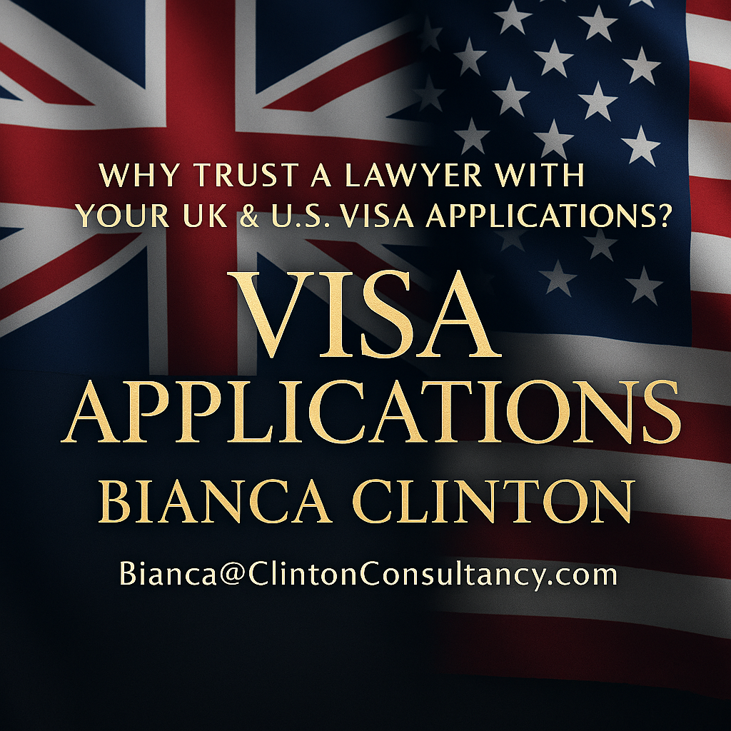 Clinton Consultancy lawyers in Ghana handling UK & U.S. visa applications for African clients